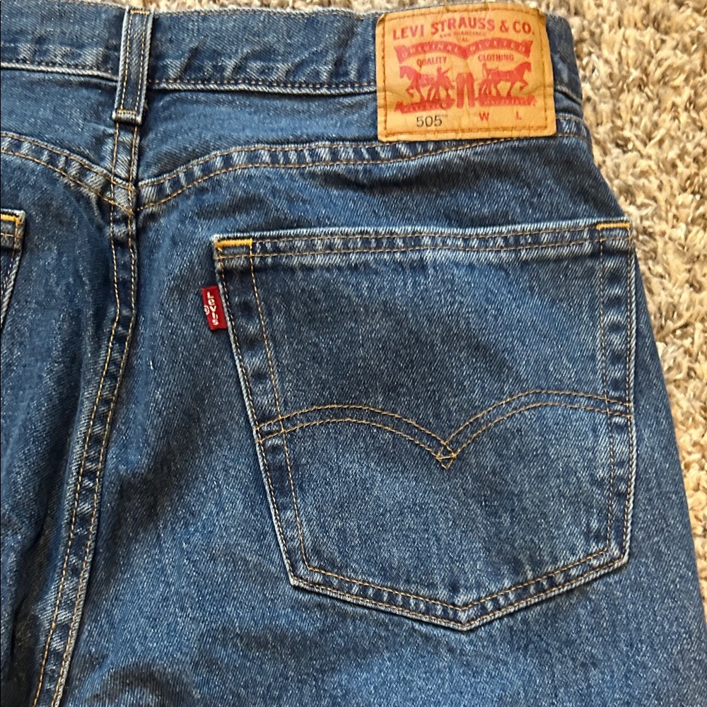 Levi's Men's Straight Jeans in Deep Blue - Picture 4 of 4